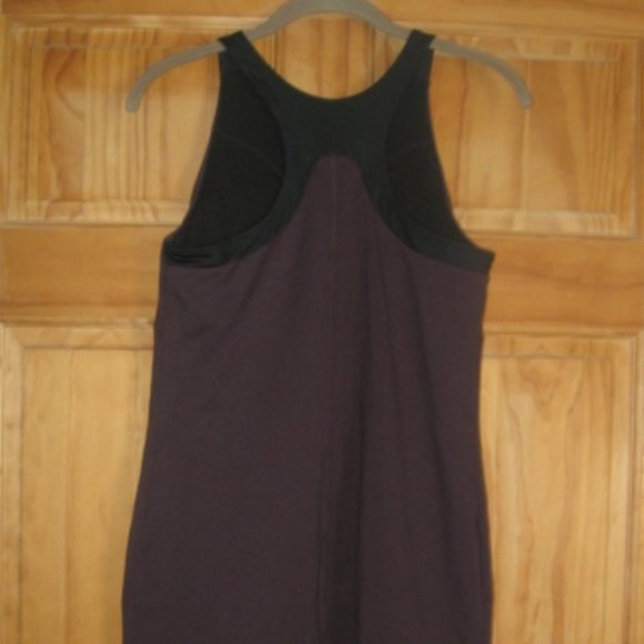 Athleta Burgundy/Black Dress with Built in Bra Top - Picture 3 of 4